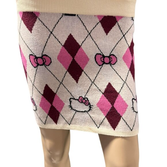 Hello‎ Kitty Forever 21 Women XS Limited Edition Argyle Stretchy Mini Skirt - Picture 3 of 3